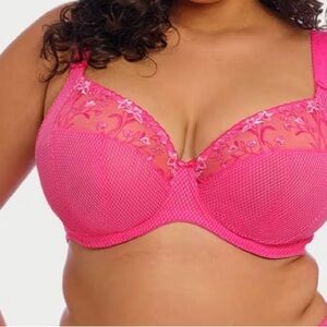 Pink Embroidered Underwire Bra